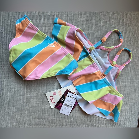 Roxy kids Colors Of The Sun Two Piece Flutter Bikini Set - Picture 7 of 8